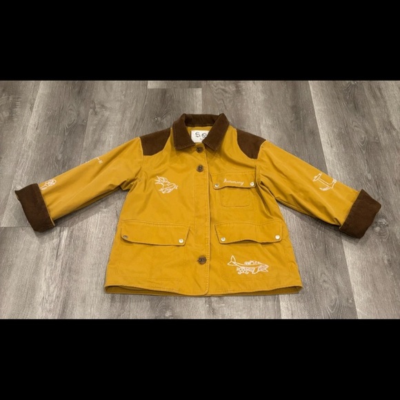 Sea New York Cylde Barn Corduroy Embroidered Jacket Womens s - Picture 2 of 12